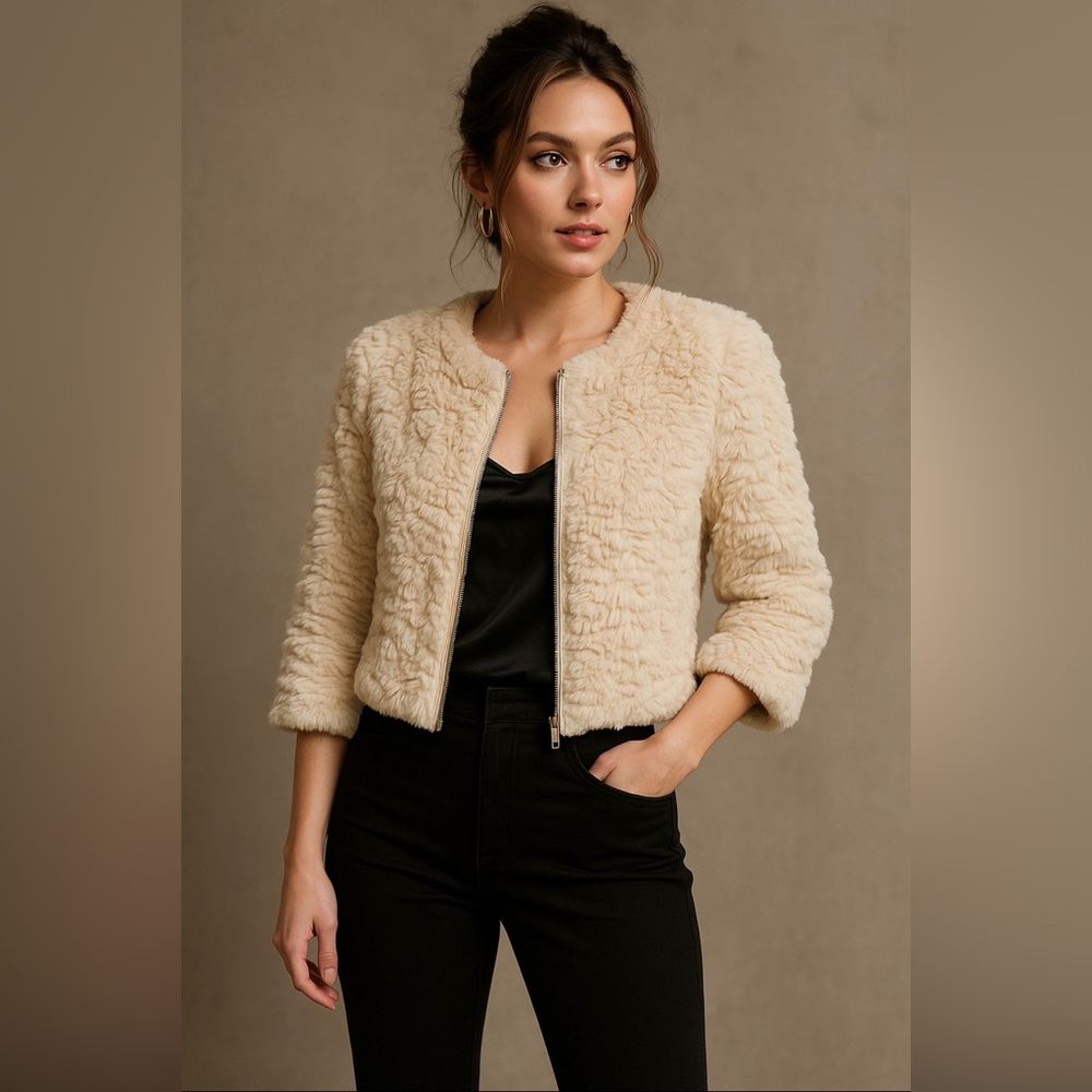 Dana Stein 100% Rabbit Fur &
Lambskin Jacket - Size XS